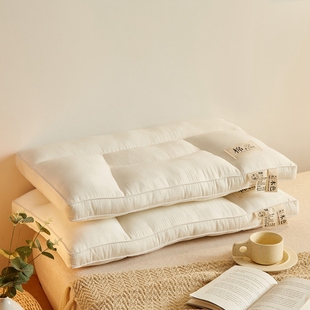 五星级酒店枕芯一对A类生态原棉大豆抑菌纯棉枕头家用单人护颈椎