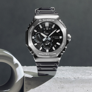 卡西欧手表男生GSHOCK金属八角太阳能蓝牙运动防水男表GMC-B2100Y