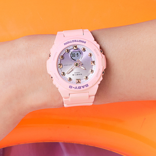 新款儿童手表卡西欧BABYG运动防水官方正品女表时尚电子表BGA-320