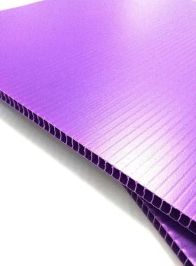 紫色中空板 PP塑料瓦楞中空板 多规格异形隔板厂家供应