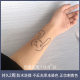 半永久兔子纹身贴卡通卡爱持久2周防水果汁贴不反光刺青色 2张