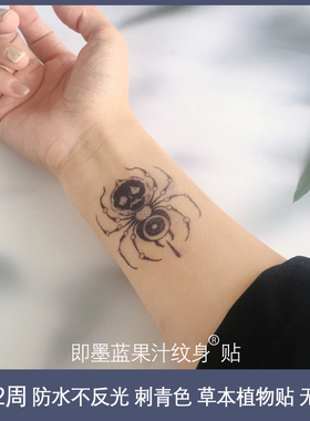 防水持久2周果汁纹身2张蜘蛛神贴