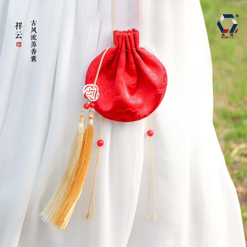 端午节香囊空袋新年中国风古风提花锦缎香包祈福香袋汉服荷包女生