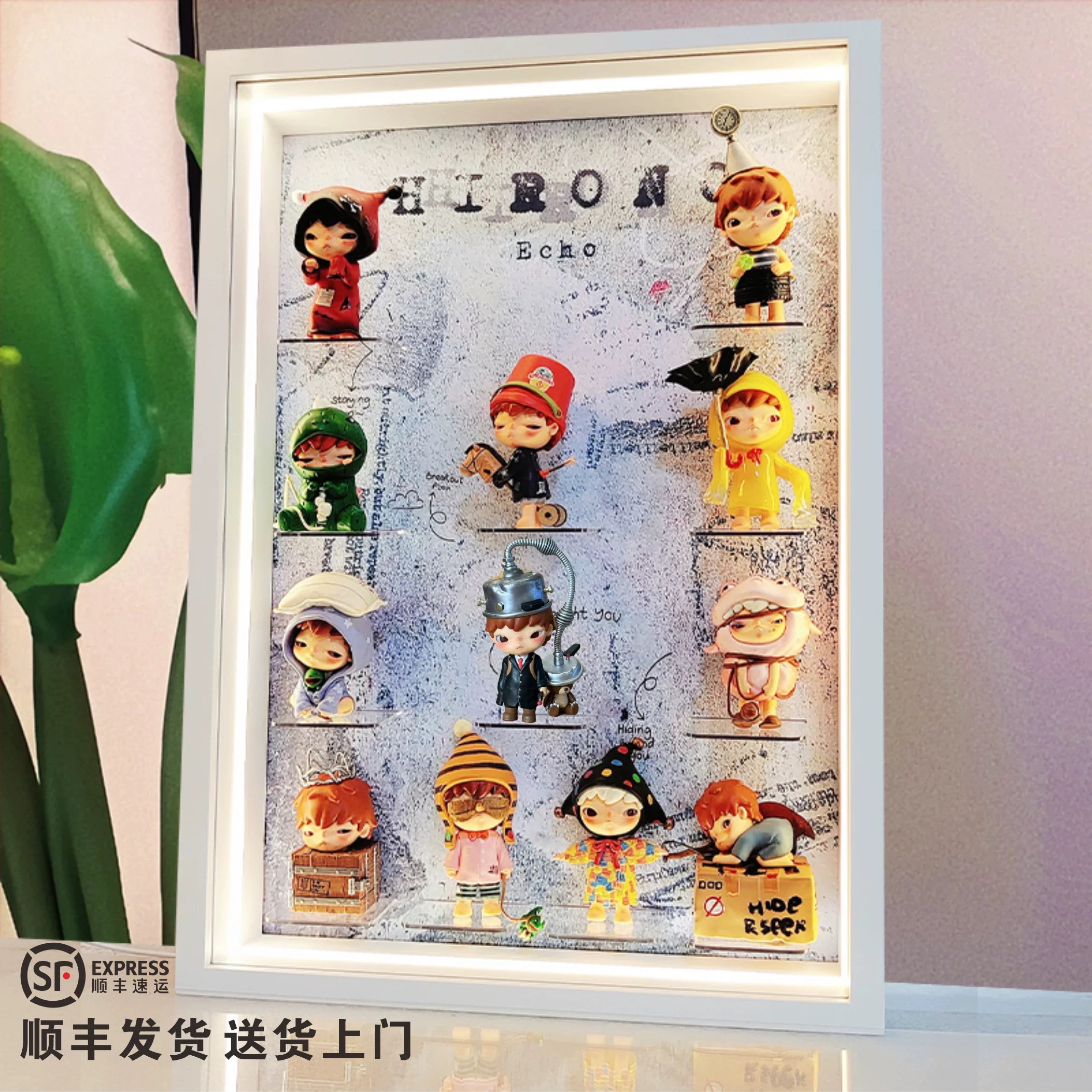 POPMART泡泡玛特小野Hirono回声系列手办盲盒主题收纳场景展示盒
