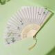 复古风折叠扇子女夏中国风古典汉服仙气竹扇旗袍舞蹈荷花折扇定制