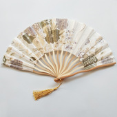 古风水墨画折叠扇子日式 女中国风古典汉服折扇舞蹈扇丝绸扇子夏季