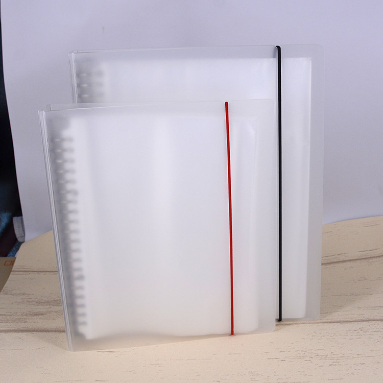 구멍이 있는 A4|B5|A5 루스리프 투명 투명 포켓 아카이브 정보 가방 사진 보관함 8인치 8인치 내부 페이지