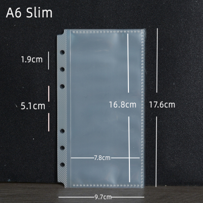 A6 personal /A6 Slim美背活页手账活页内页袋 pp超清袋子s01存钱