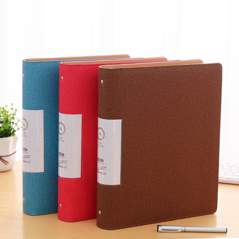 A4 색상 변경 가죽 B5 A5 바인더 쉘 블랙 핑크 화이트 블루 오렌지 샴페인 4 구멍 26 구멍 20 구멍 4 구멍