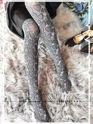 日系甜美系美腿连袜裤中厚扎染