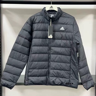 Adidas阿迪达斯保暖运动排骨羽绒服冬季25新款黑色男款鸭绒KG3150