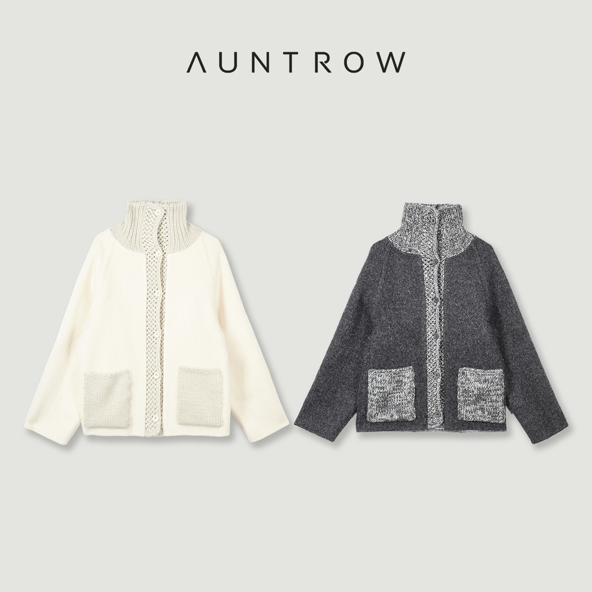 AUNTROW ‘’中古笔记‘’【奢】牦牛绒羊驼羊毛 韩系钩织外套