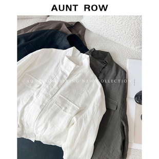 AuntRow24SS 城市假日 法国雨露麻&LP旅行者多口袋夹克外套