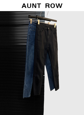 AuntRow24FW 比例裤 新疆高密长绒棉混纺&加绒高腰显瘦直腿小脚裤
