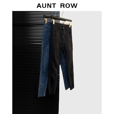 AuntRow24FW 比例裤 新疆高密长绒棉混纺&加绒高腰显瘦直腿小脚裤