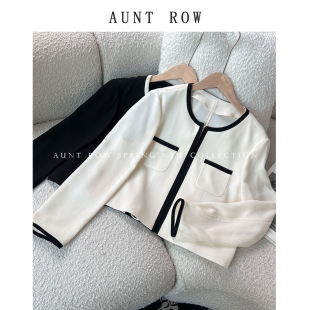 小香风短款 AuntRow 岛国进口三醋酸仿麻&法式 里斯本假日 外套