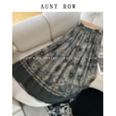 定位花藤印花复古半身裙 INTO 花藤绮想 法国进口100亚麻&