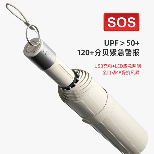 SOS警报LED照明晴雨伞