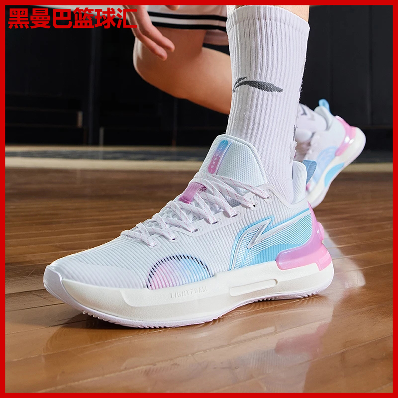 李宁篮球鞋驭帅 Retro男子回弹减震篮球场地鞋ABPS031
