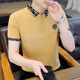 polo衫 冰丝男士 潮流休闲青年修身 翻领短袖 夏季 t恤上衣打底衫 新款