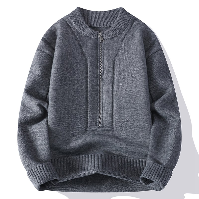 港士博半高领毛衣男士2025秋冬季厚款休闲半拉链针织衫保暖毛线衣,男装,针织衫/毛衣,淘宝优惠券,粉丝福利购,淘宝优惠卷