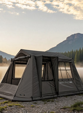 kzm特琳户外露营帐篷小卖部帐篷双人家庭帐篷通风便携带窗户帐篷
