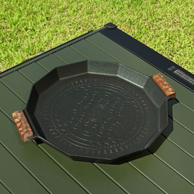 韩国KZM户外露营烤肉盘加深36cm烤煮一体烧烤盘不粘盘电磁炉燃气