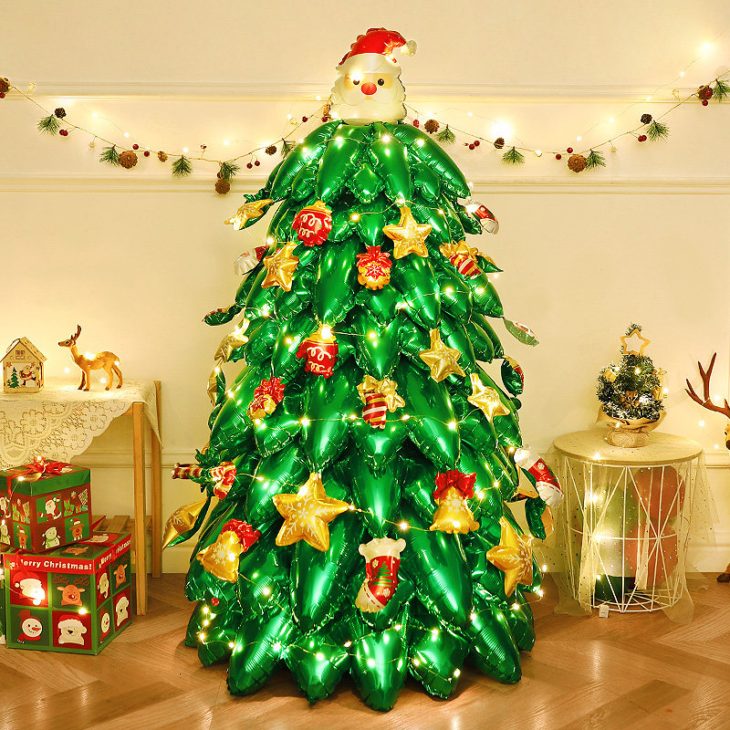 圣诞节站立气球圣诞树商场门口店铺氛围装饰充气摆件场景布置道具,节庆用品/礼品,圣诞装饰品,淘宝优惠券,粉丝福利购,淘宝优惠卷