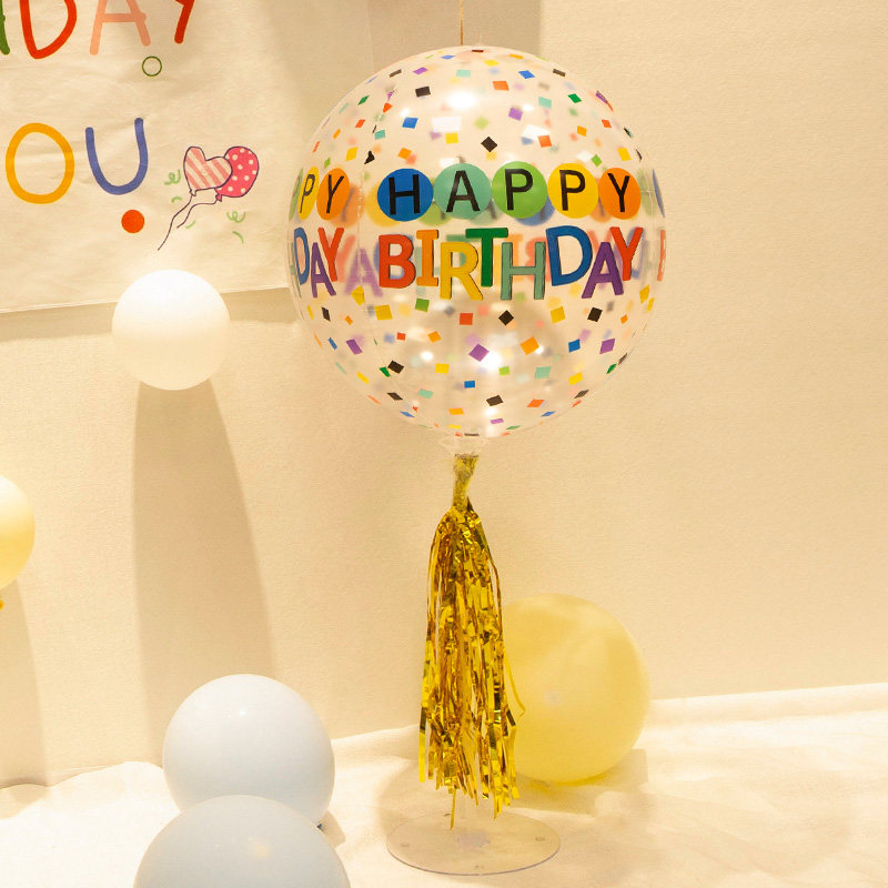 波波球ins生日装饰24寸彩色透明