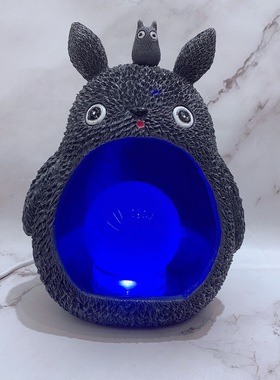 龙猫球座可diy粘碎石  水晶球矿标 玉石玉器蛋形底托 树脂工艺品