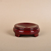 天然水晶球底座葫芦紫水晶球木质底托实木单层固定风水球支架摆件