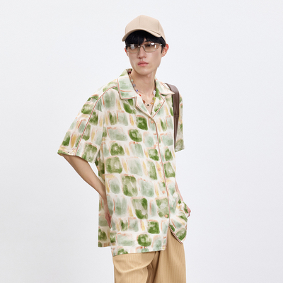 蜕幕|春夏印花可拆卸袖度假衬衫