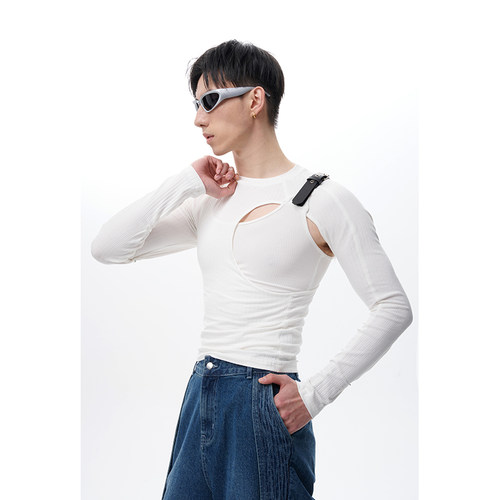 UNVEILED蜕幕分割镂空T恤