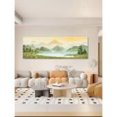 山水挂画 现代客厅沙发背景墙横版 HESD.ART纯手绘油画 鸿运当头