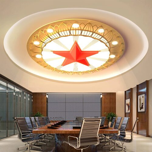 五角星吸顶灯定制大厅会议室