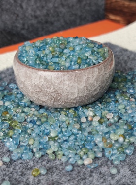 天然海蓝宝随行不规则小隔片隔珠散珠diy手工编织手链项链配件