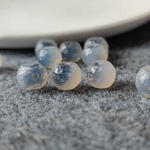 天然糖心玛瑙陨石坑散珠老型珠冰透手工diy串珠手链手串项链配饰