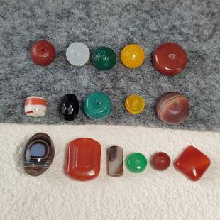 清库存 天然老玛瑙隔片回纹桶珠老型diy项链配珠手链手串隔珠散珠