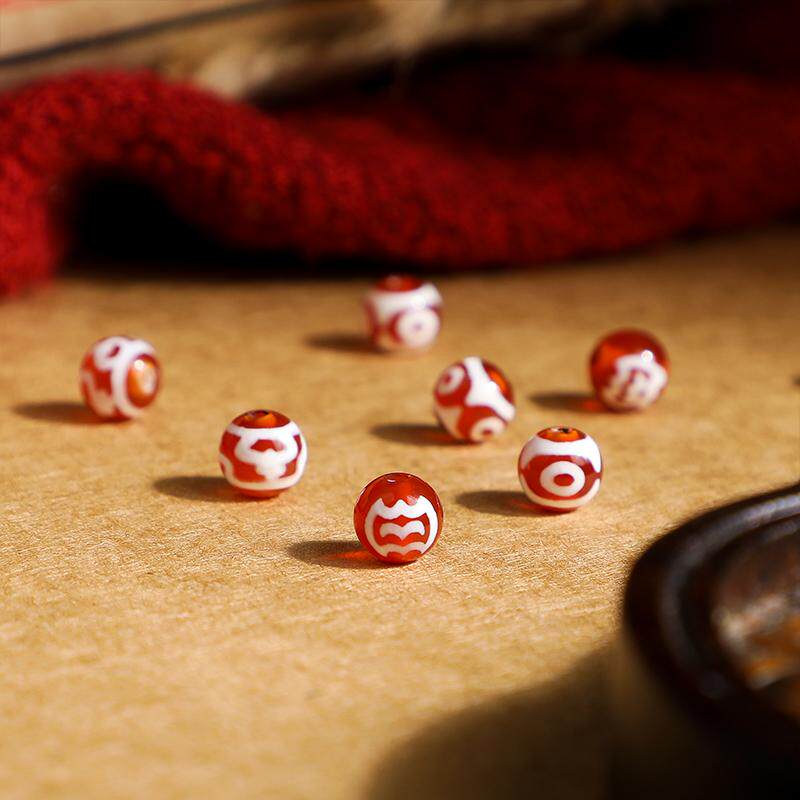 天然红玛瑙散珠配饰管珠铃铛