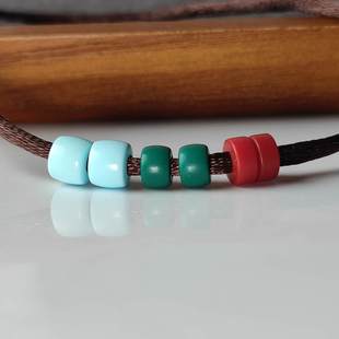 雪巴琉璃直切线束直切大孔道2.5mm松石色系线束文玩配饰百搭款