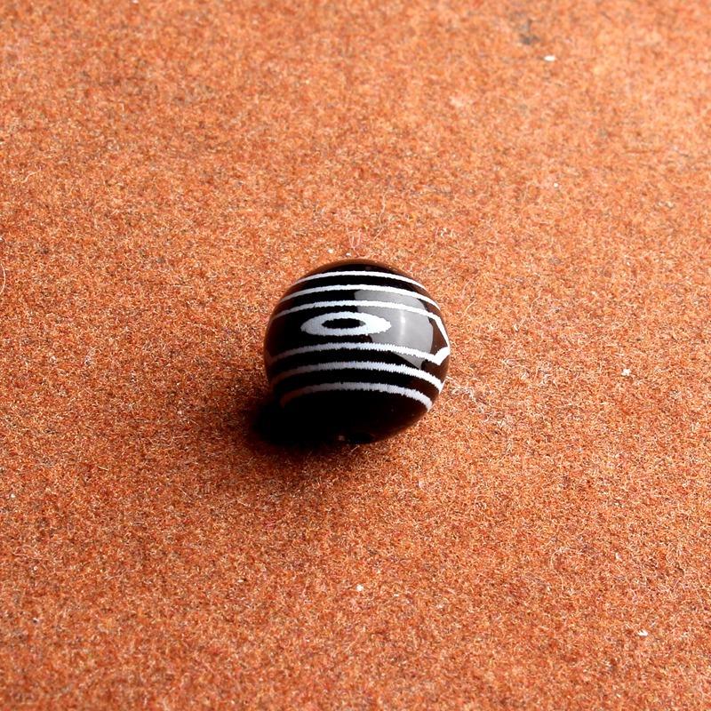 黑白一二三四五六七八九眼天珠单珠 藏式diy玛瑙手工散珠锁骨佛珠