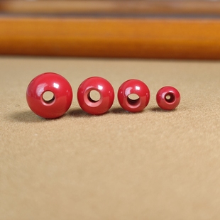 朱砂大孔珠高含量帝王砂散珠子diy手链项链线束背云大孔道配饰