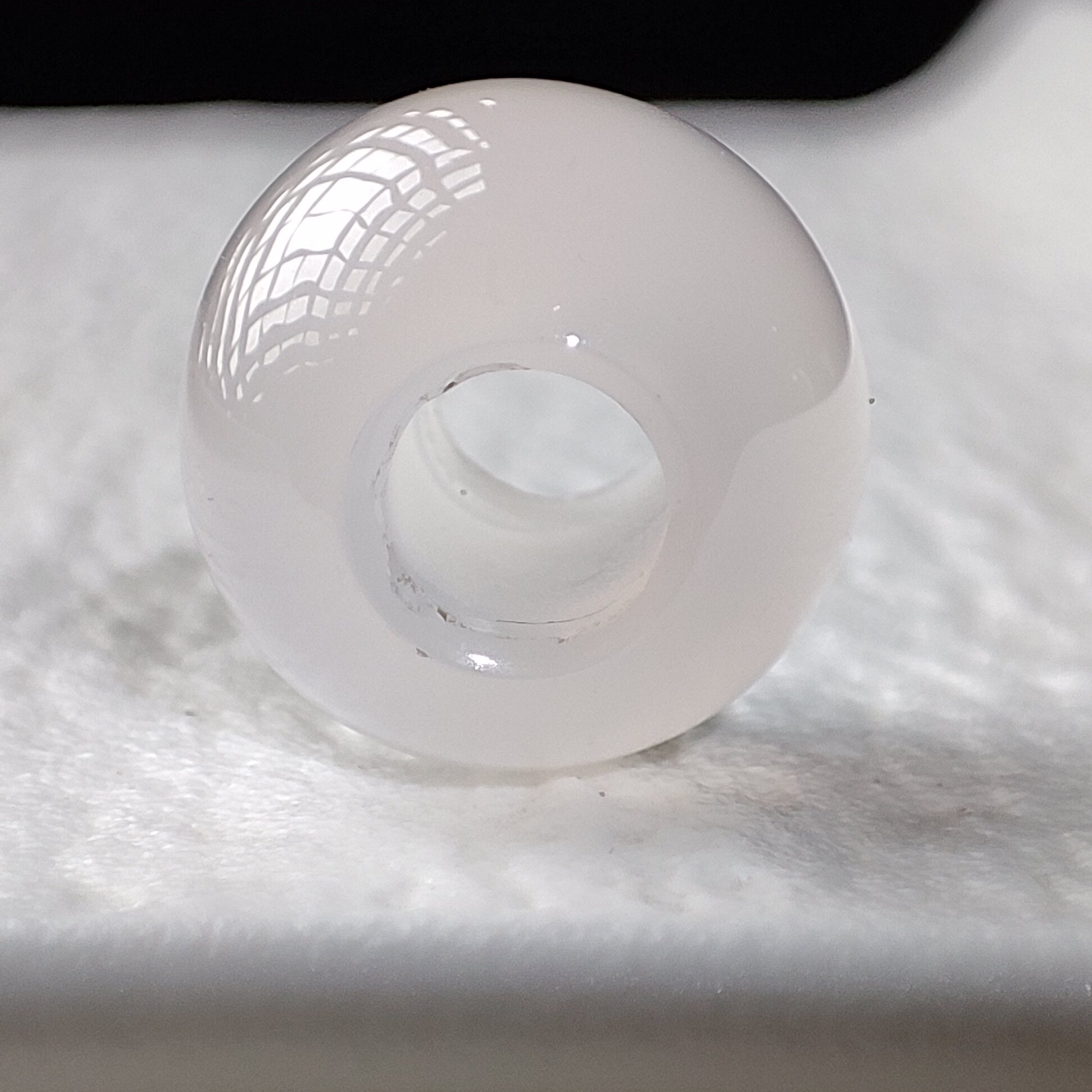 【大孔径散珠】天然7A级白色玛瑙diy配件转运珠手串散珠文玩配饰