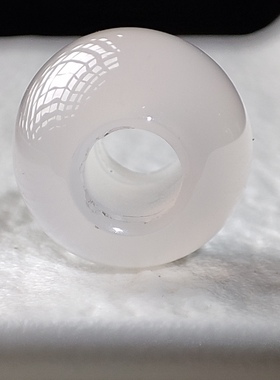 【大孔径散珠】天然7A级白色玛瑙diy配件转运珠手串散珠文玩配饰