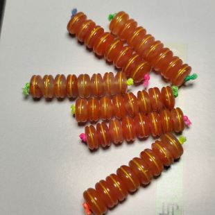 天然宝山南红玛瑙无相隔片汉堡珠垫片鼓珠配饰