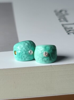 菱镁矿松石平替陨石大肠diy配件编手绳项链文玩佛珠挂件手串配饰
