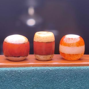 台工红肉一线药师玛瑙老型桶珠腰珠鼓珠手工散珠diy配饰配珠