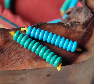 绿松石隔片隔珠散珠手工diy手链项链文玩佛珠手串配饰菱镁矿高瓷