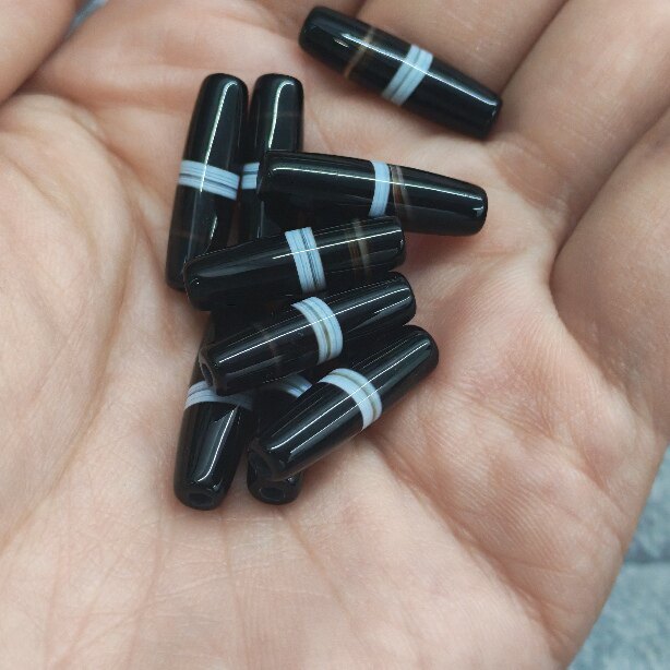 天然缠丝玛瑙天珠桶珠管珠散珠手链手串手工diy配饰材料配件