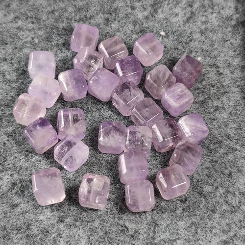 天然薰衣草紫水晶方糖方块半成品diy手链手串项链饰品配件材料